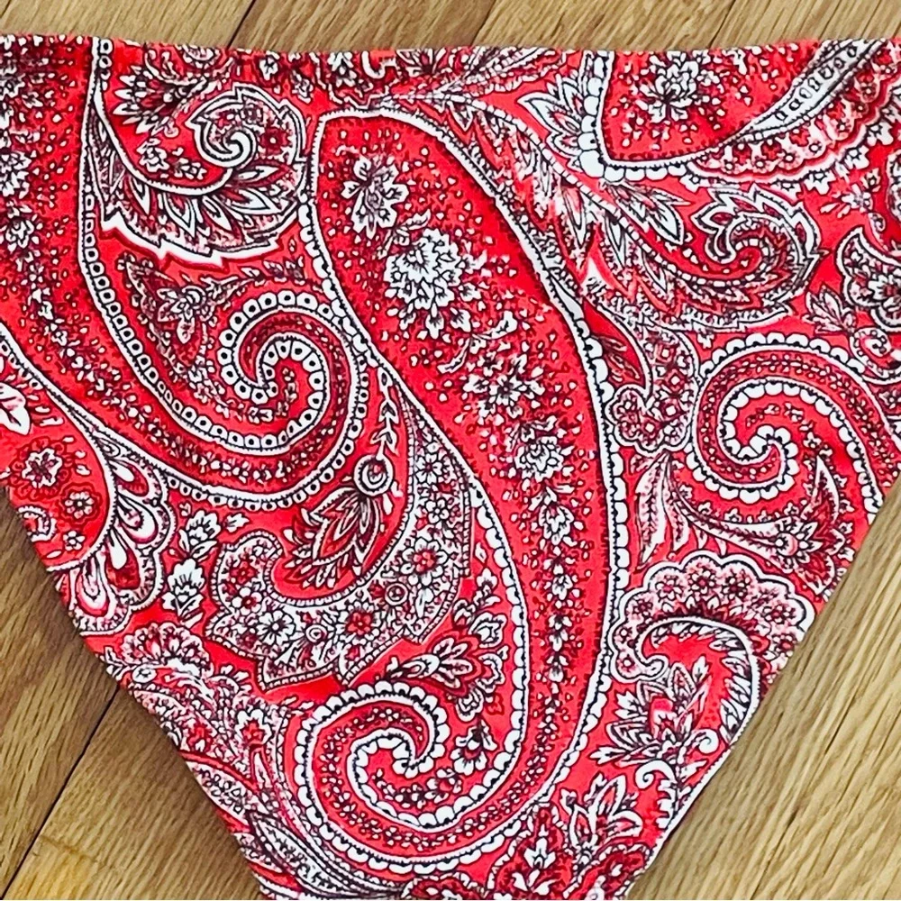 J. Crew Red Paisley Bikini Bottom - Picture 10 of 11